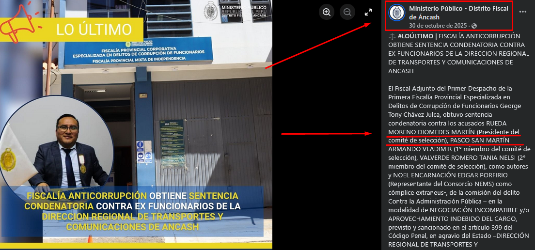 ministerio público poder judicial confirmacion de sentencia y condena a martion diomedes rueda moreno