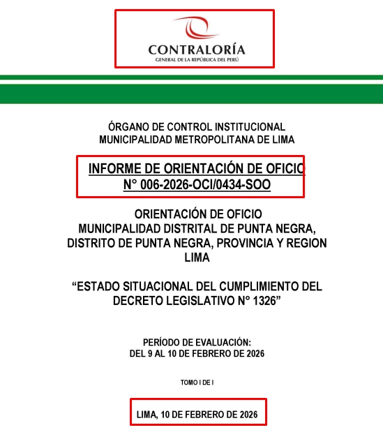 contraloria-informe-006-2026-OCI-eulogio-huyhua-faltas-graves-delitos